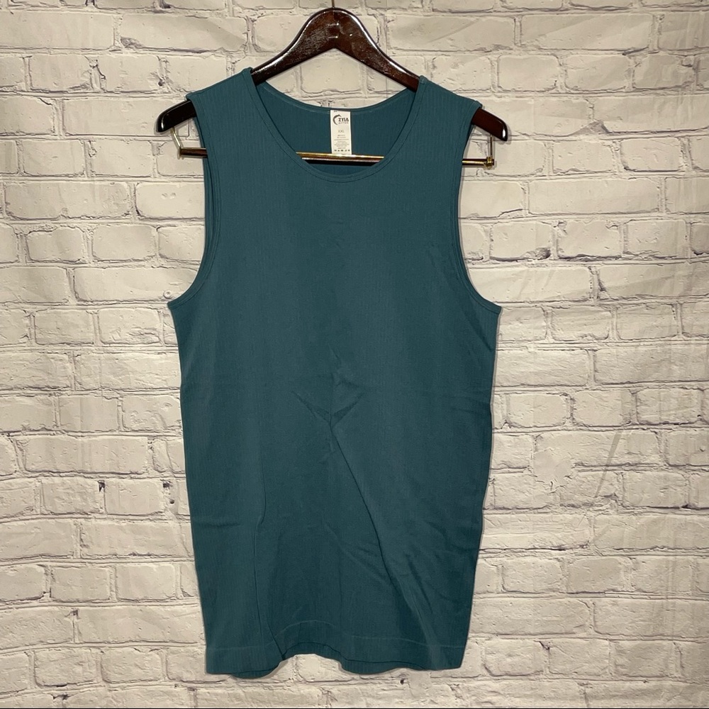 Zyia Active Ribbed Tank Top Blue Sz XXL